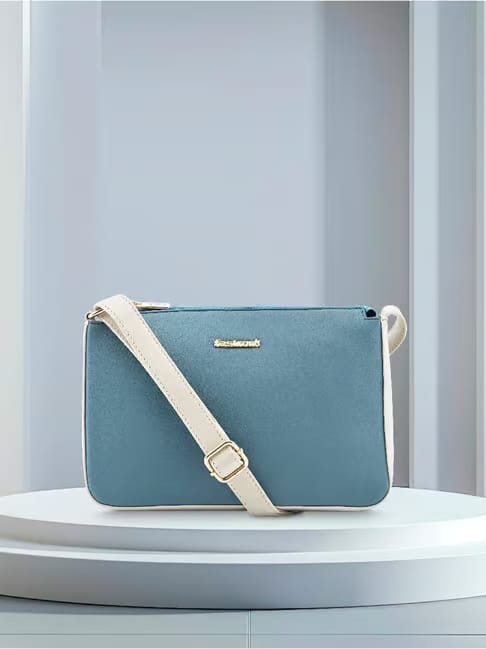Fastrack Blue Solid Medium Sling Handbag Tata CLiQ sale