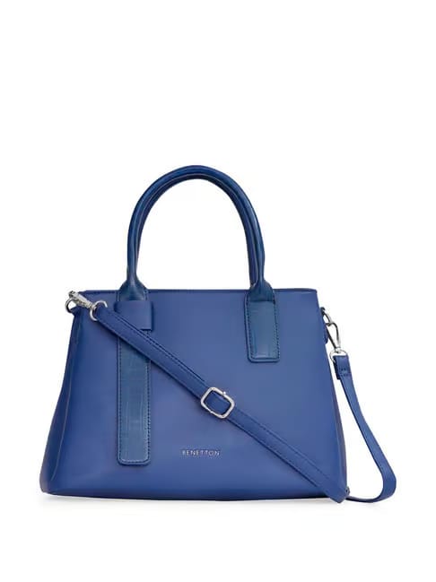 United Colors of Benetton Amaya Navy PU Solid Handbag Tata CLiQ sale