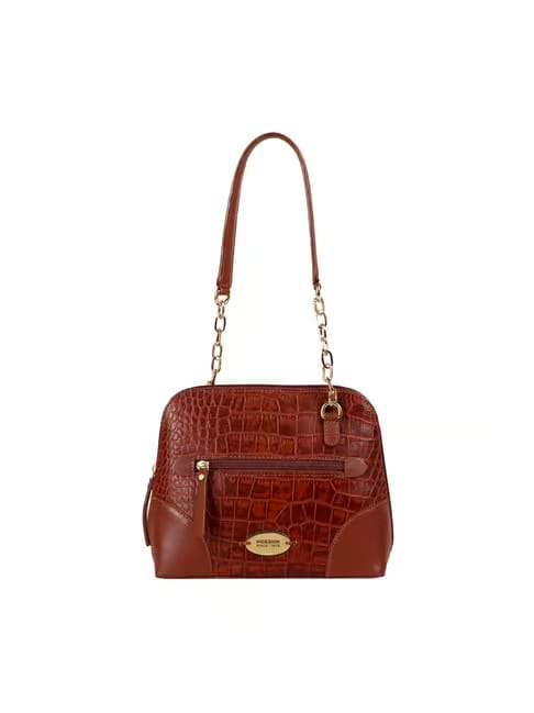 Hidesign Tan Textured Medium Shoulder Handbag Tata CLiQ sale