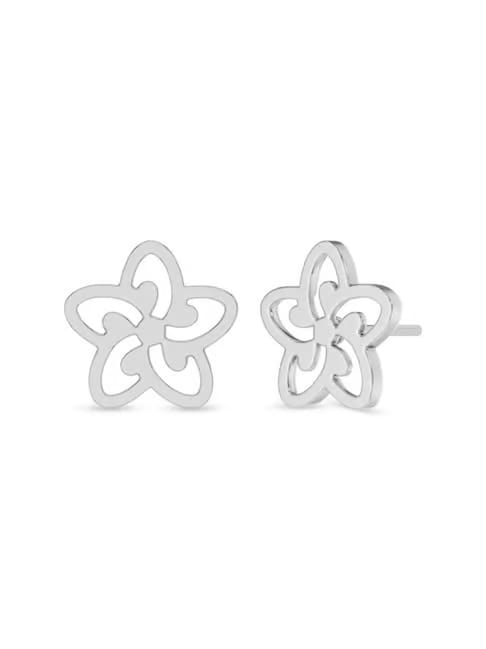 Kisna Diamond & Gold Jewellery 9k (375) White Gold Delicate Blossom Earrings for Women Tata CLiQ sale
