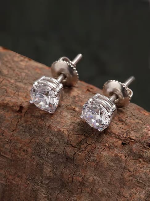Clara 92.5 Sterling Silver Earrings Tata CLiQ sale