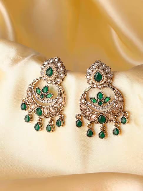 BIBA Green Alloy Chaandbalis Tata CLiQ sale