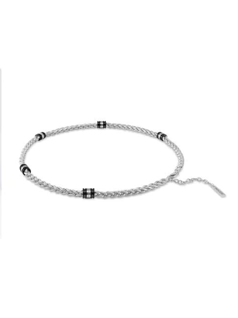 Police Silver Solaris Tube Motif Chain Necklace Tata CLiQ sale