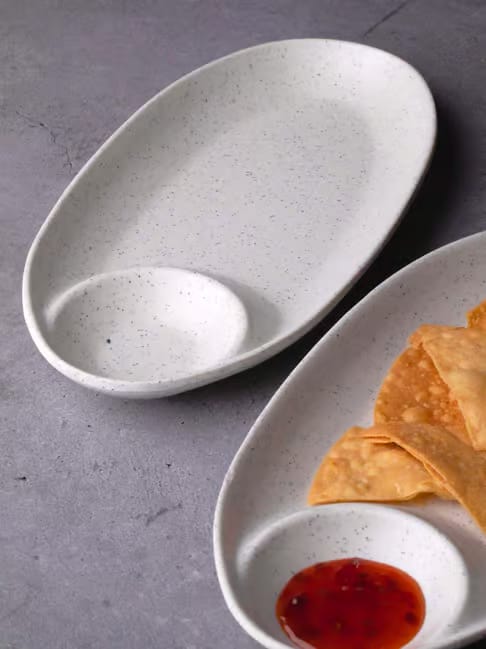 Goodhomes White Melamine Pasta Platter - Set of 2 Tata CLiQ sale