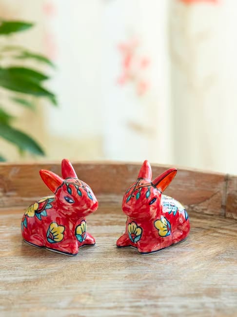 ExclusiveLane Seasoned Pair Multicolor Ceramic Hand-painted Salt & Pepper Shaker (50 ml) Tata CLiQ sale