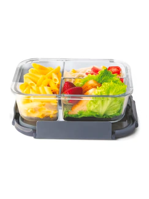 SignoraWare Clear Glass Slim Lunch Box with 3 Partition (1000 ml) Tata CLiQ sale