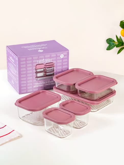 Nestasia 6 Pcs Stackable Food Storage Containers Tata CLiQ sale