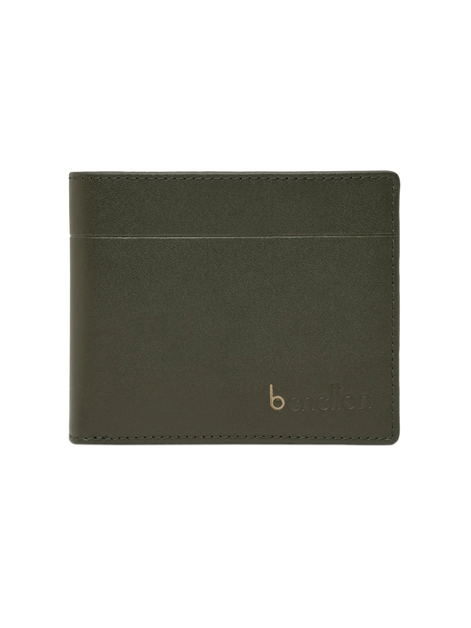 United Colors of Benetton United Colors of Benetton Olive Gweru Leather Bi-Fold Wallet Tata CLiQ sale
