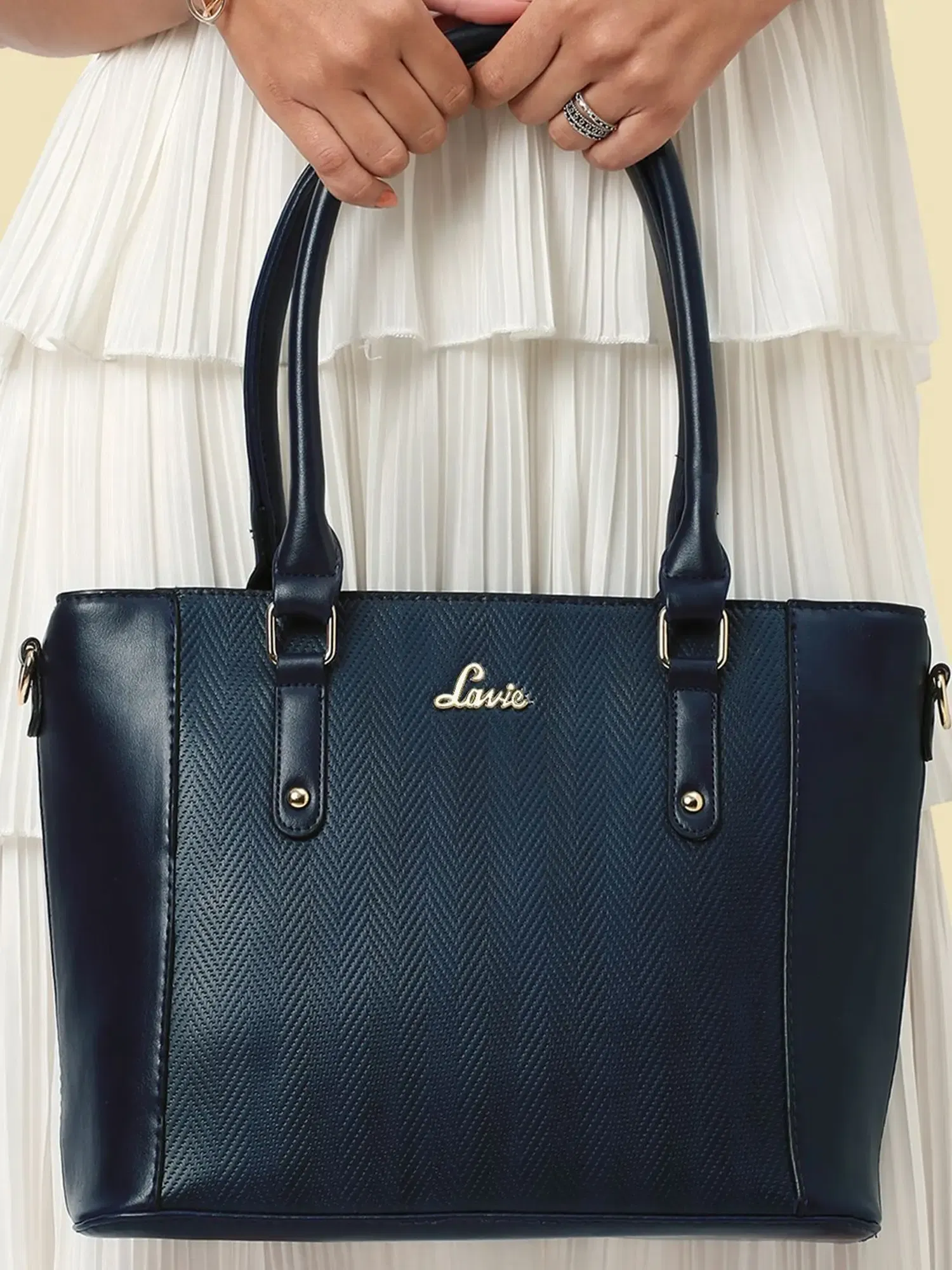 Lavie Navy Blue Horse Tote Handbag Tata CLiQ sale