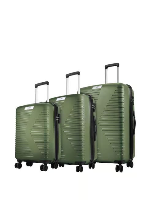 Skybags Beat-Pro Olive Textured Trolley Bag, Pack of 3 Tata CLiQ sale