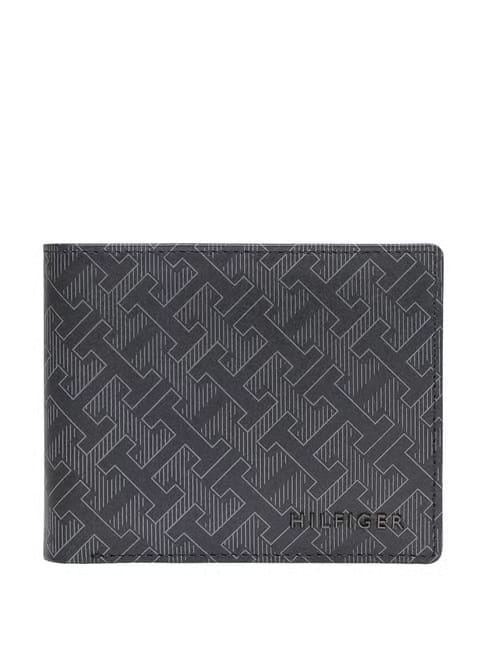 Tommy Hilfiger Porec Black Leather Printed Bi-Fold Wallet Tata CLiQ sale