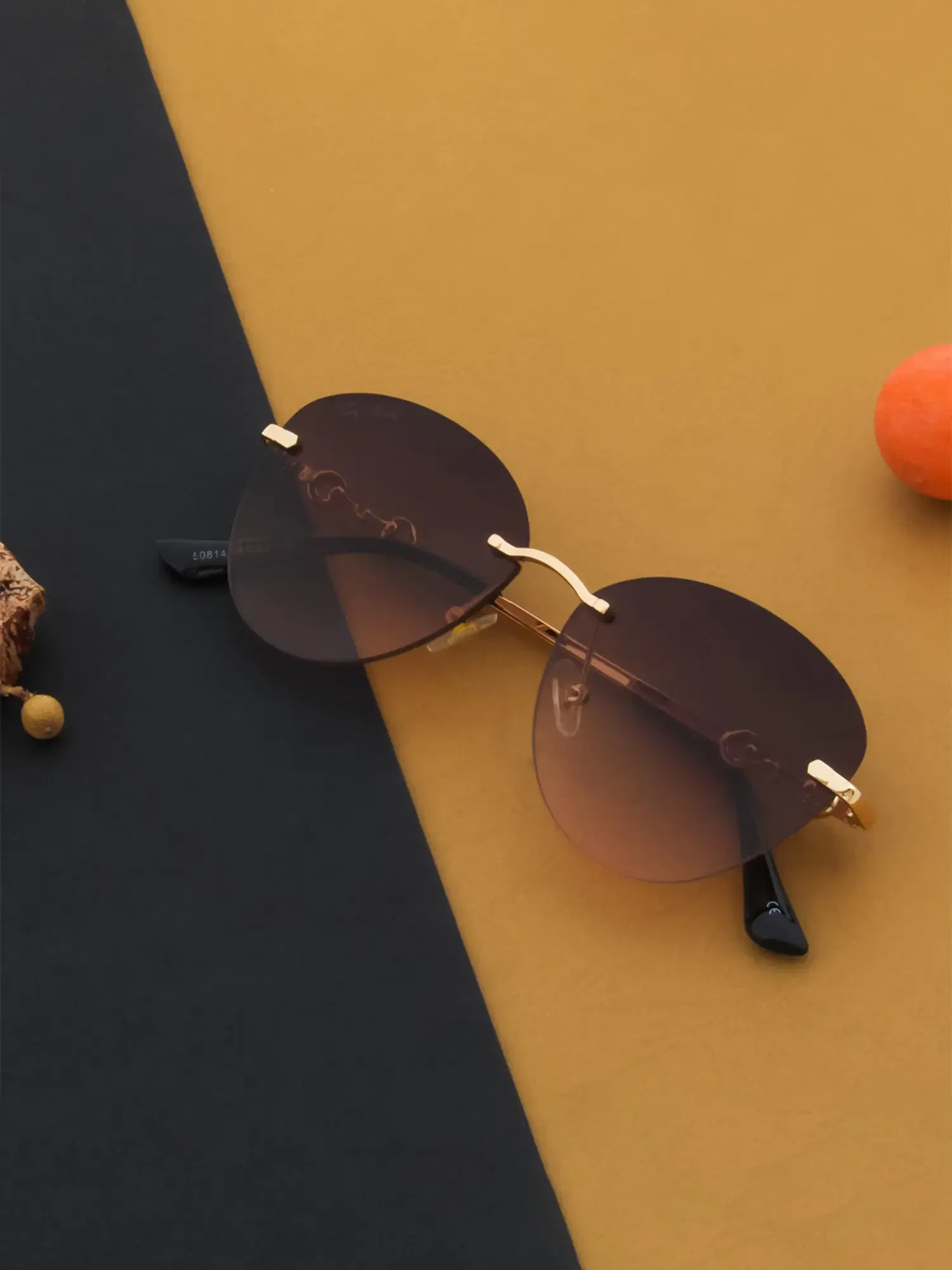 Ted Smith SHORSY_C6 Brown Gradient Oval Sunglasses Tata CLiQ sale