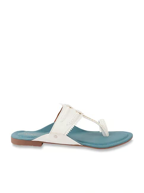 The White Pole Women's White Toe Ring Sandals Tata CLiQ sale