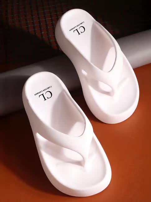 Carlton London Women's Off-White Flip-Flops Tata CLiQ sale