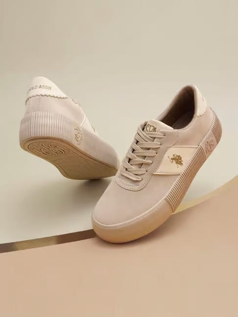 U.S. Polo Assn. Women CORDELA 3.0 Beige Sneakers Tata CLiQ sale