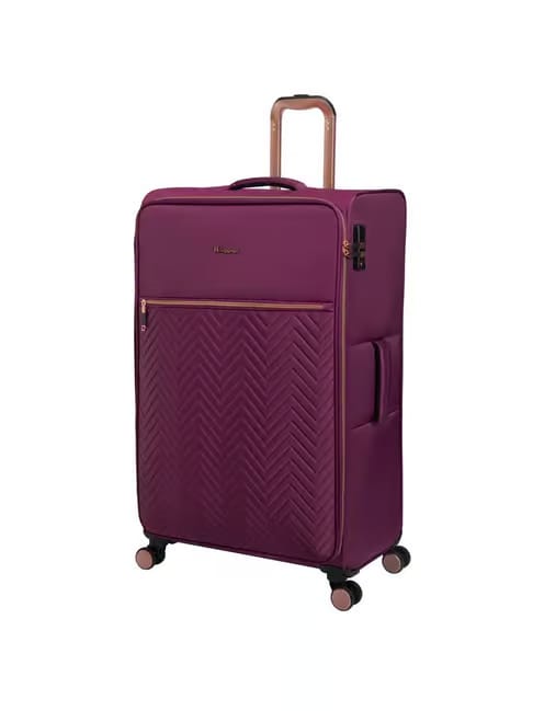 It luggage it luggage Bewitching Purple Large 28 inches Expandable Soft Case Luggage Trolley with TSA Lock Tata CLiQ sale
