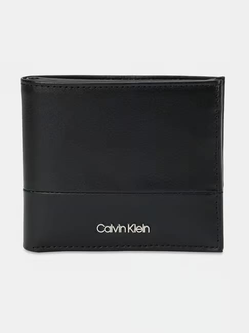 CALVIN KLEIN Calvin Klein Black Leather Bi-Fold Wallet Tata CLiQ sale