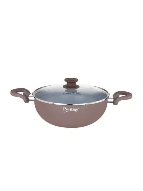 Prestige Ceraglide Brown 24 cm Kadhai, 3000 ml Tata CLiQ sale