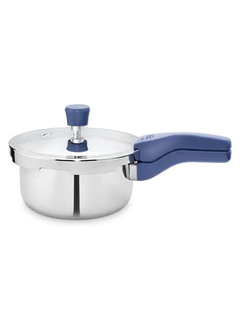Allo Cooksafe 2 L Triply Stainless Steel Pressure Cooker, Slate Blue Tata CLiQ sale