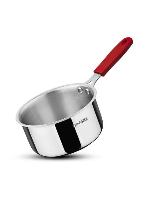 Bergner Tripro Triply Stainless Steel Saucepan, 14 cm, 1.1 L Tata CLiQ sale