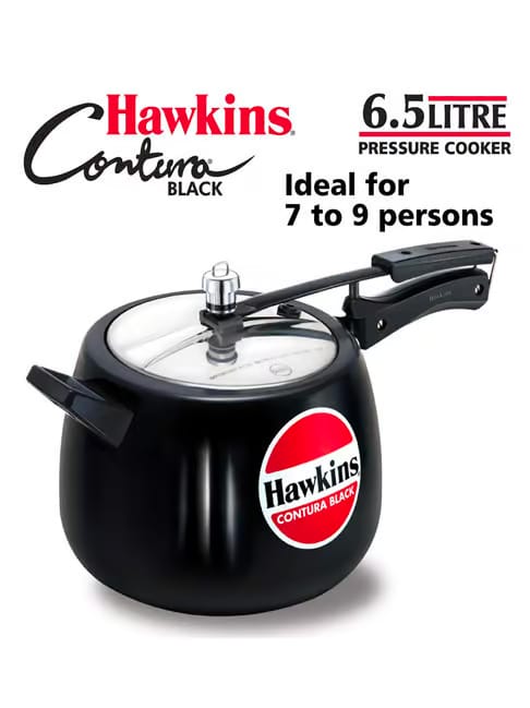 Hawkins Contura Black Pressure Cooker, 6.5 L Tata CLiQ sale