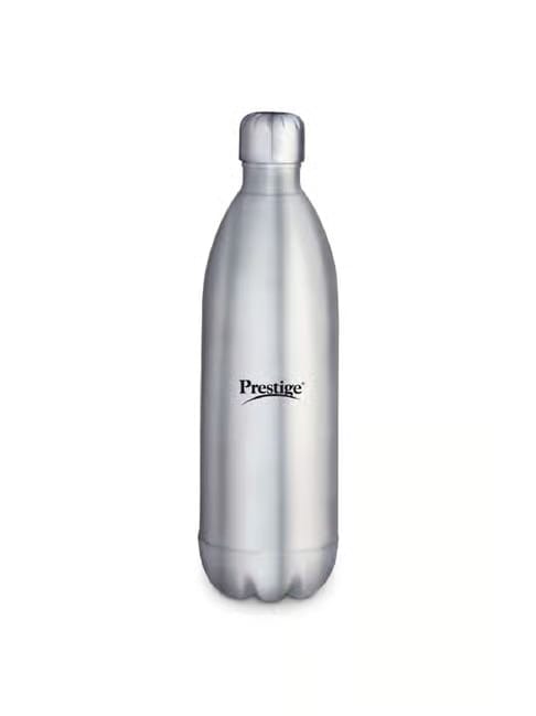 Prestige Stainless Steel Double Wall Insulated Water Bottle, 1 L Tata CLiQ sale