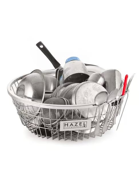 HAZEL Stainless Steel Round Utensil Basket Tata CLiQ sale