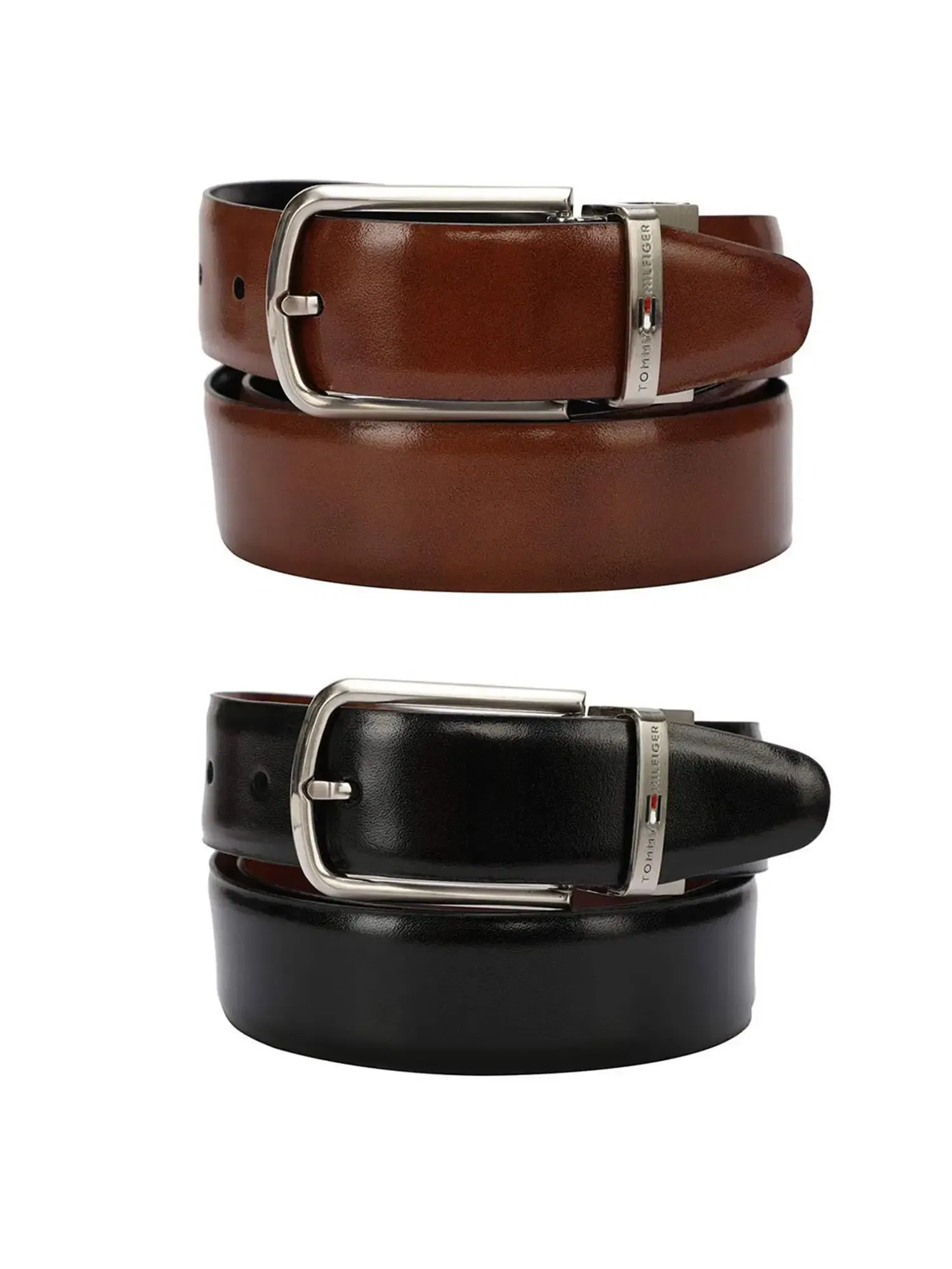 Tommy Hilfiger Carlson Multicolour Leather Reversible Belt Tata CLiQ sale