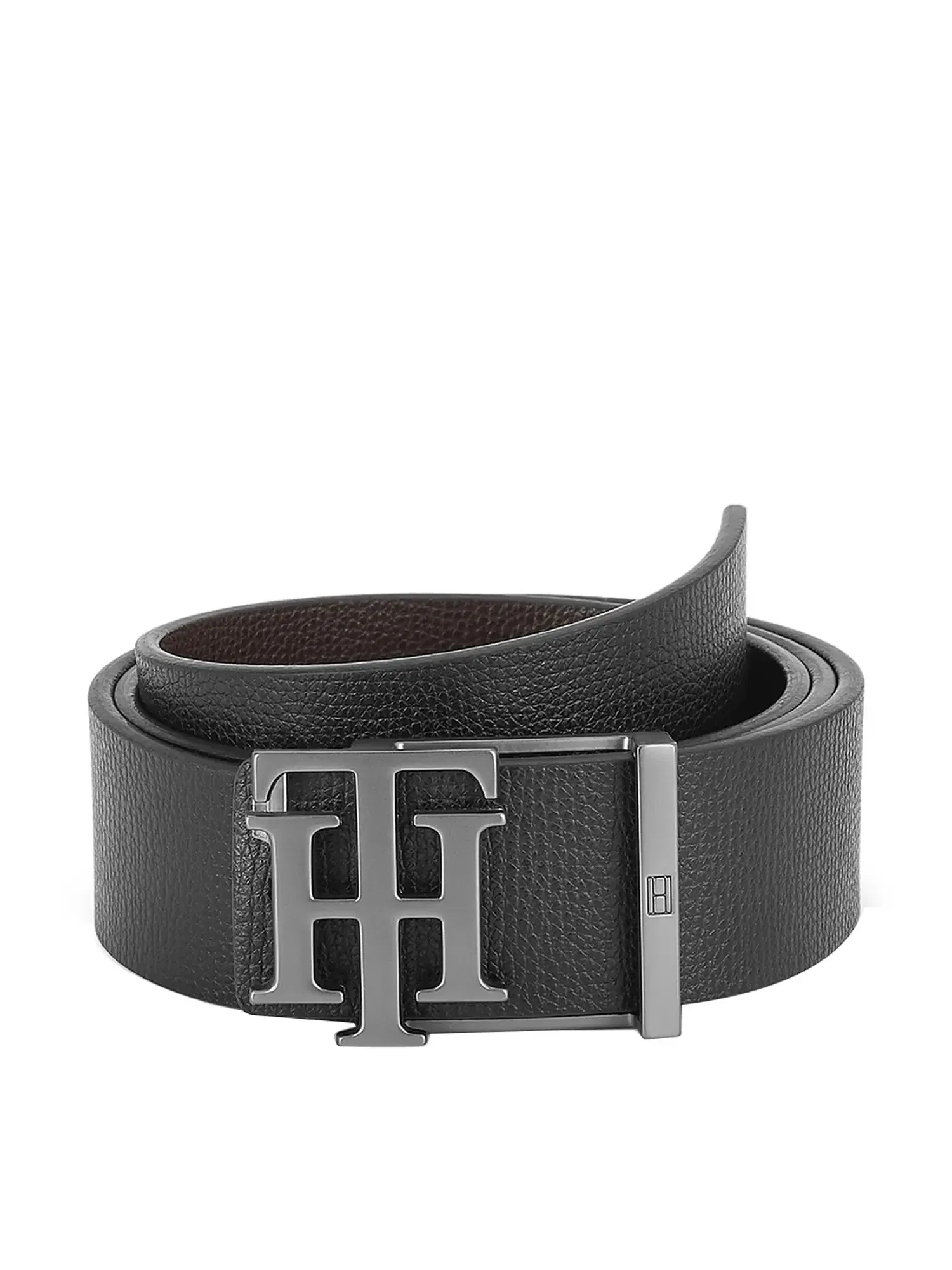 Tommy Hilfiger Branson Black and Brown Leather Reversible Belt Tata CLiQ sale