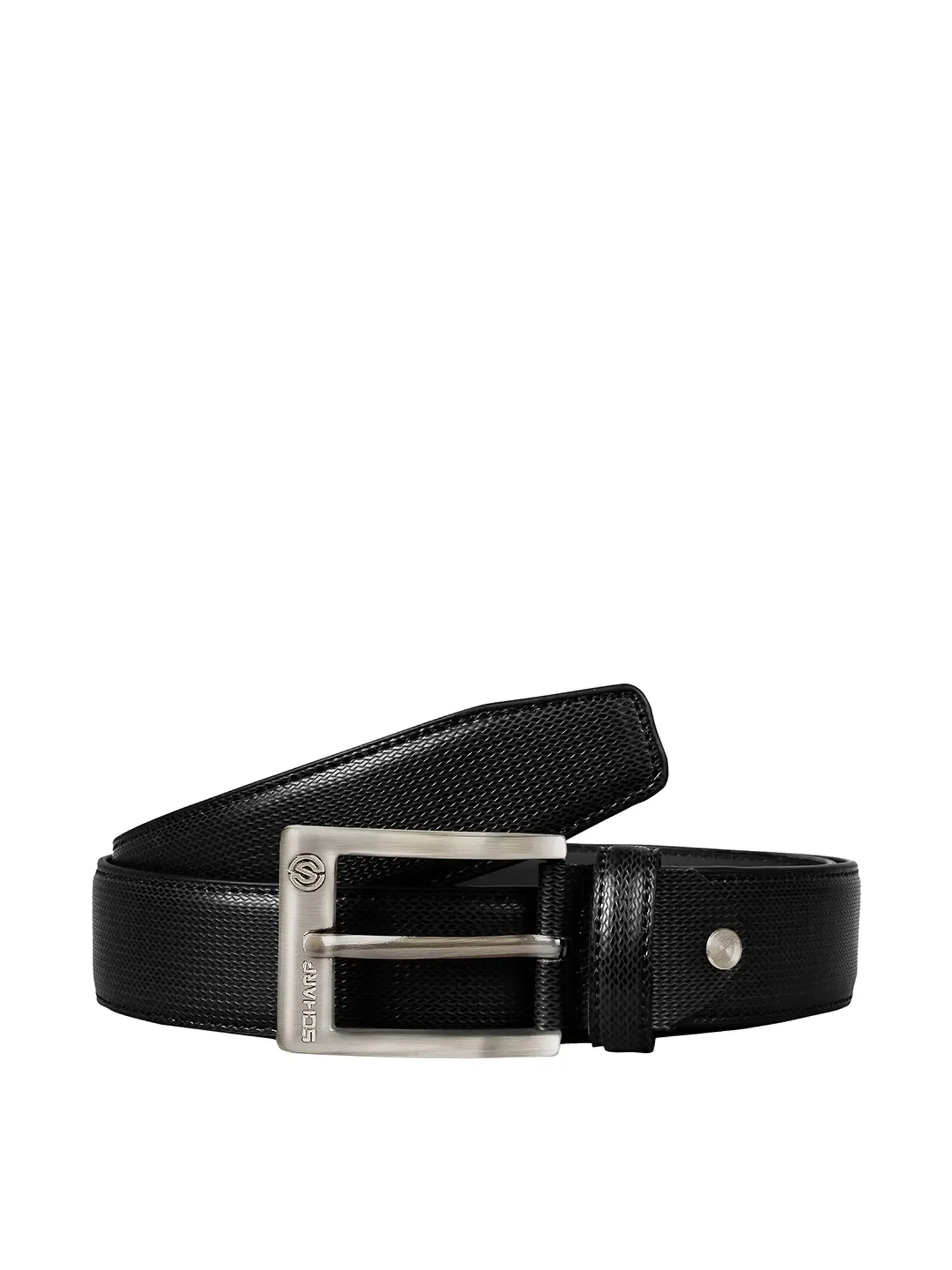 Scharf Black Leather Waist Belt for Men Tata CLiQ sale