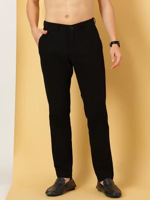 Thomas Scott Black Slim Fit Cotton Chinos Tata CLiQ sale