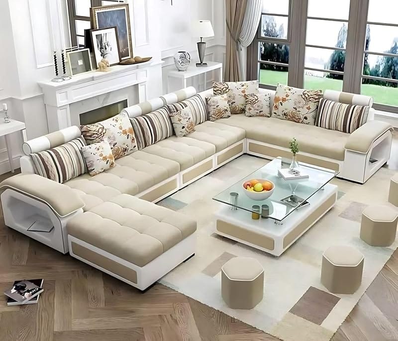 Torque Silvester 12-Seater U-Shaped Sofa Set