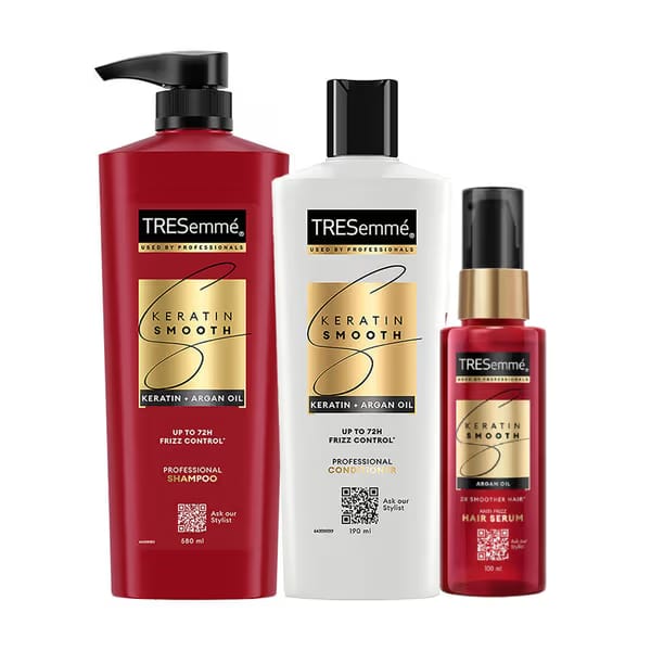 Tresemme Keratin Smooth 3 Step Kit With Shampoo + Conditioner + Serum Nykaa sale
