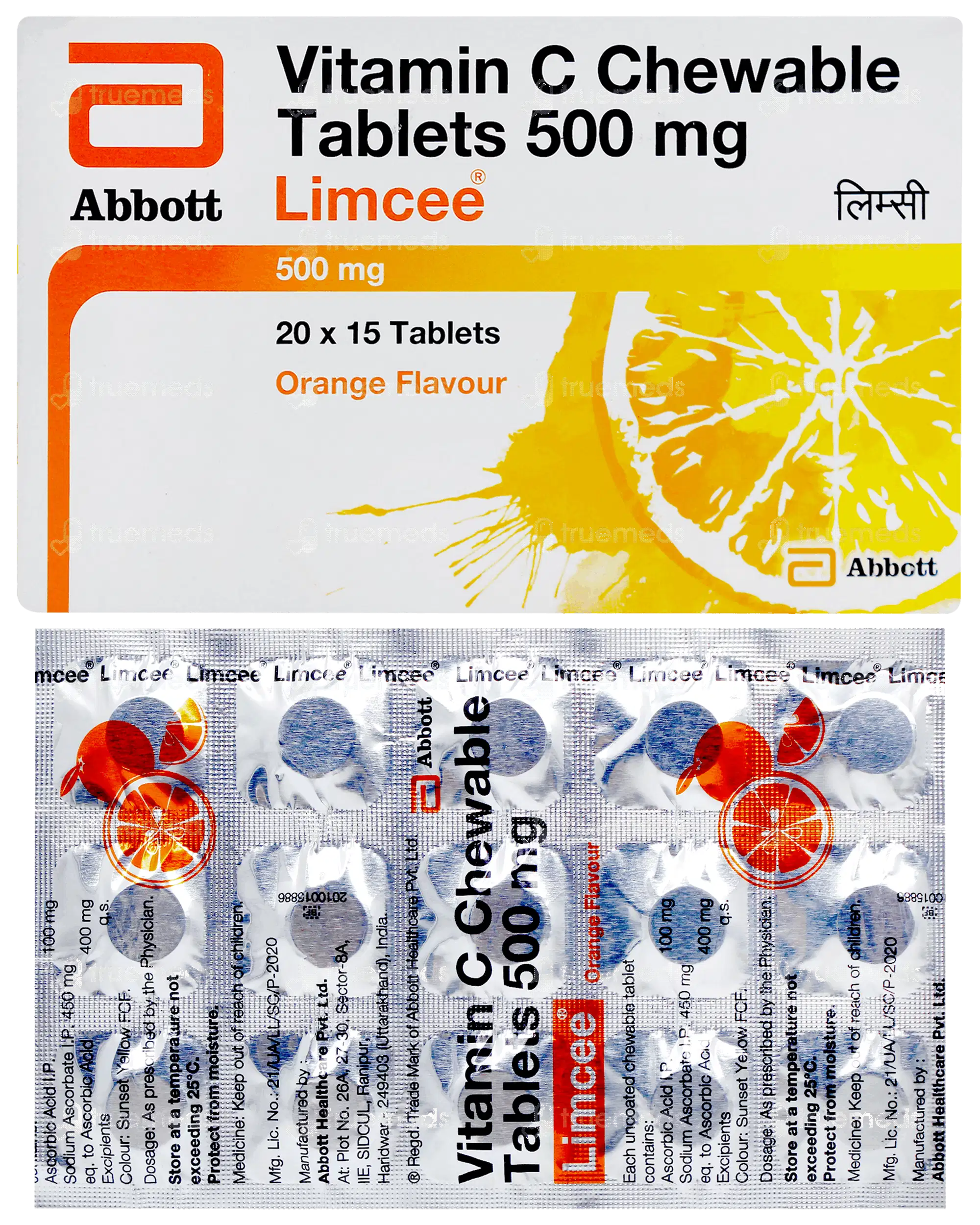 Limcee Orange Flavour Chewable Tablet 15 TrueMeds sale