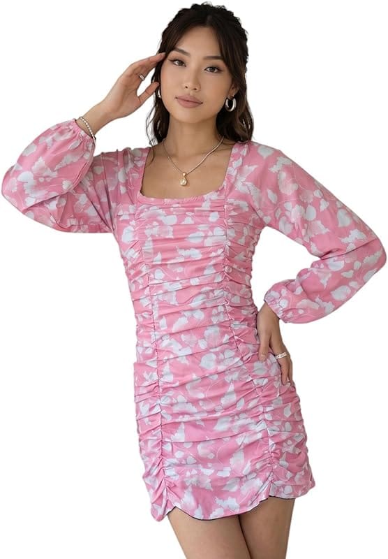 Twenty Dresses Puff Sleeve Ruched Mini Dress