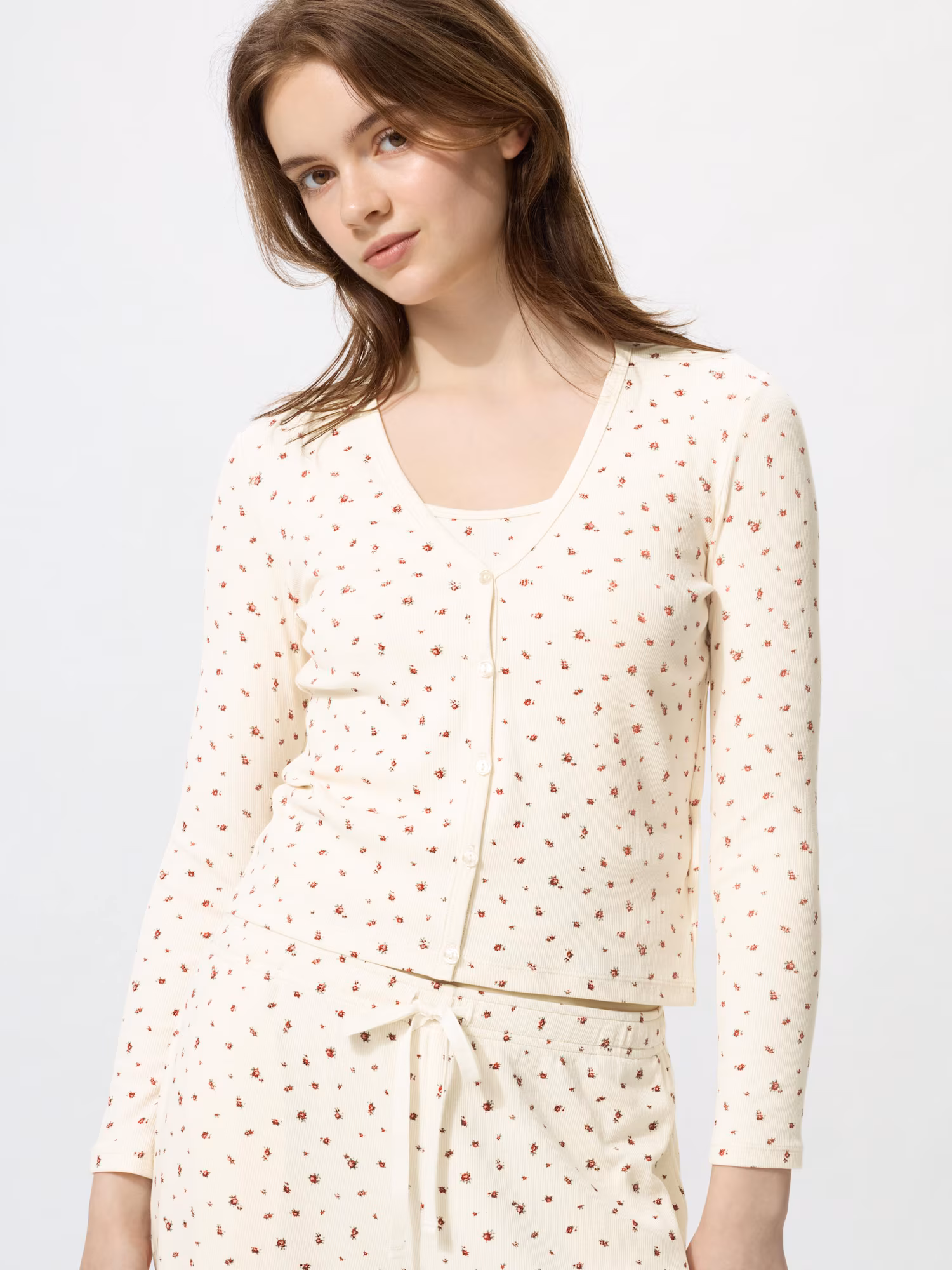 Ribbed V Neck Cardigan Uniqlo sale