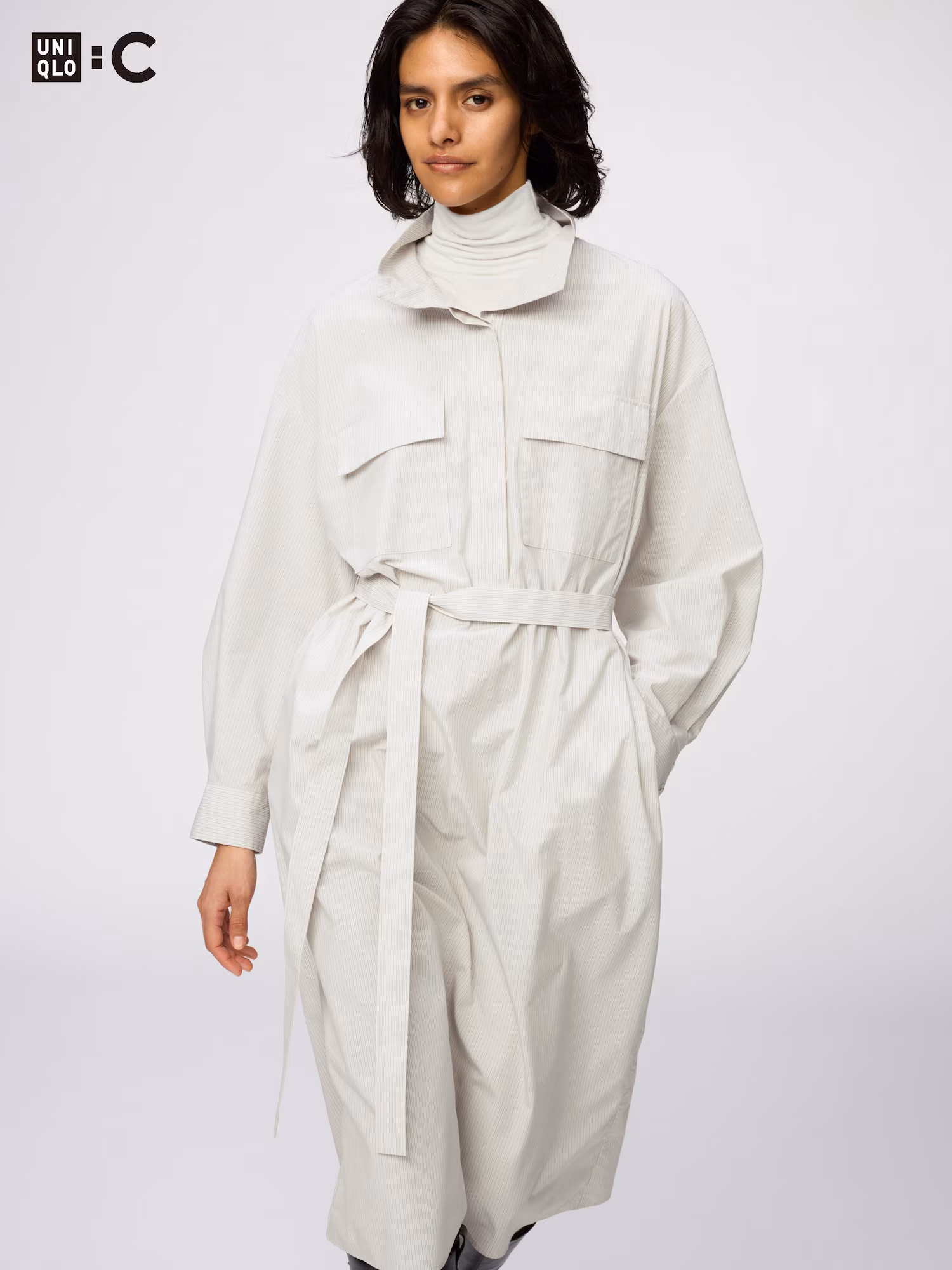 Cotton Stand Collar Dress Uniqlo sale