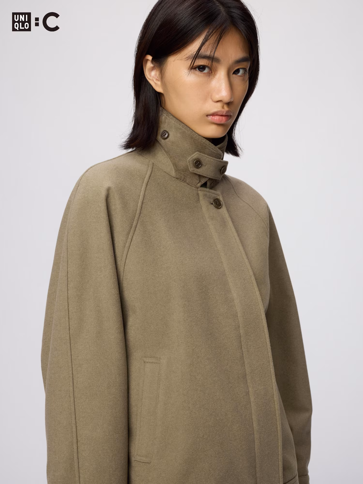 Wool Blend Harrington Jacket Uniqlo sale