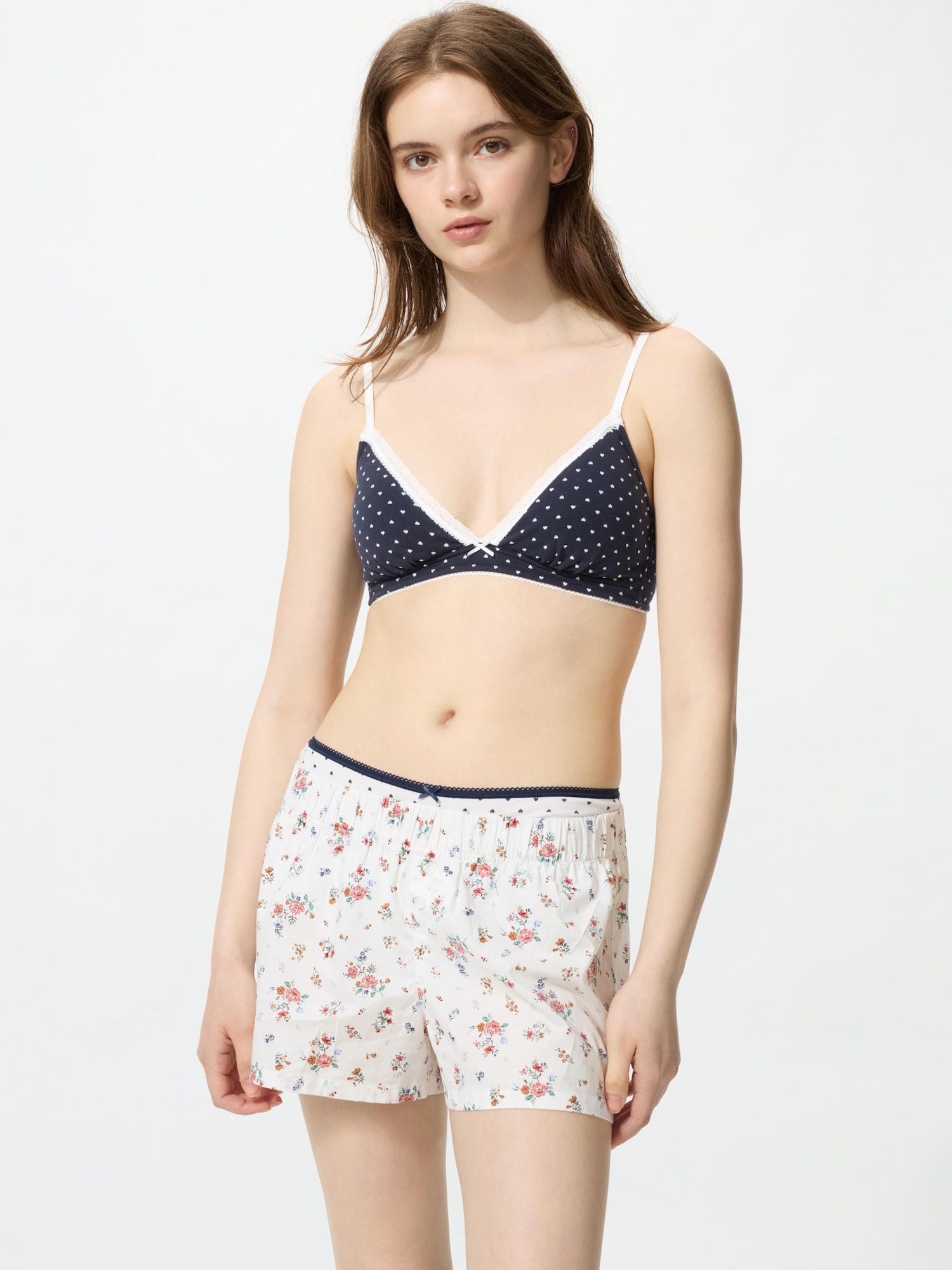 Uniqlo Women Cotton Boxer Easy Shorts Print Uniqlo sale