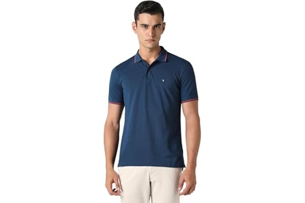Van Heusen Men's Cotton Solid Regular Fit Polo Amazon sale