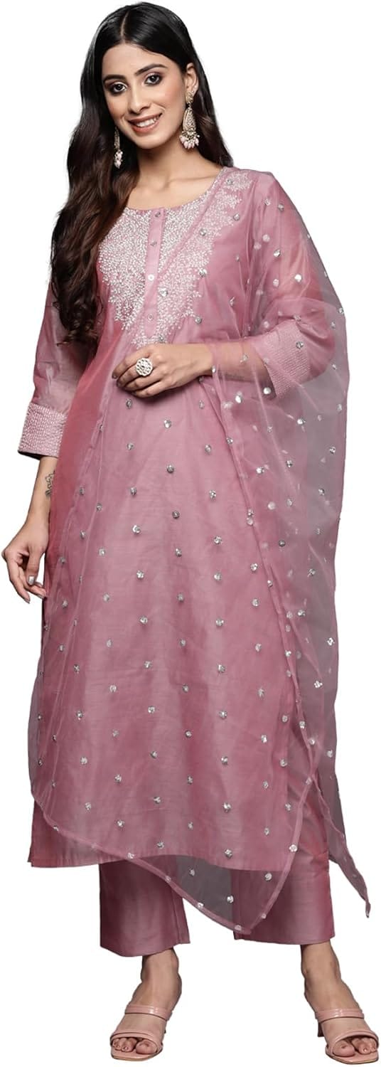 Varanga Embroidered Kurta Dupatta Set