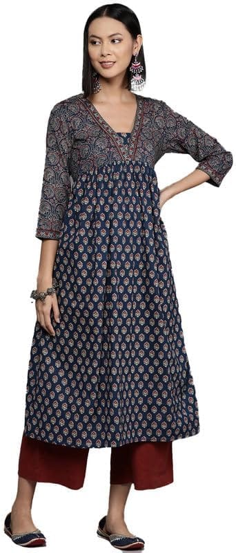 Varanga Women's Printed Anarkali Dress