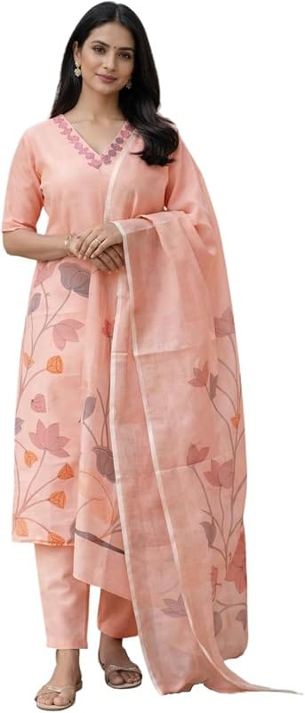 Vark Beige Linen Cotton Kurta Set