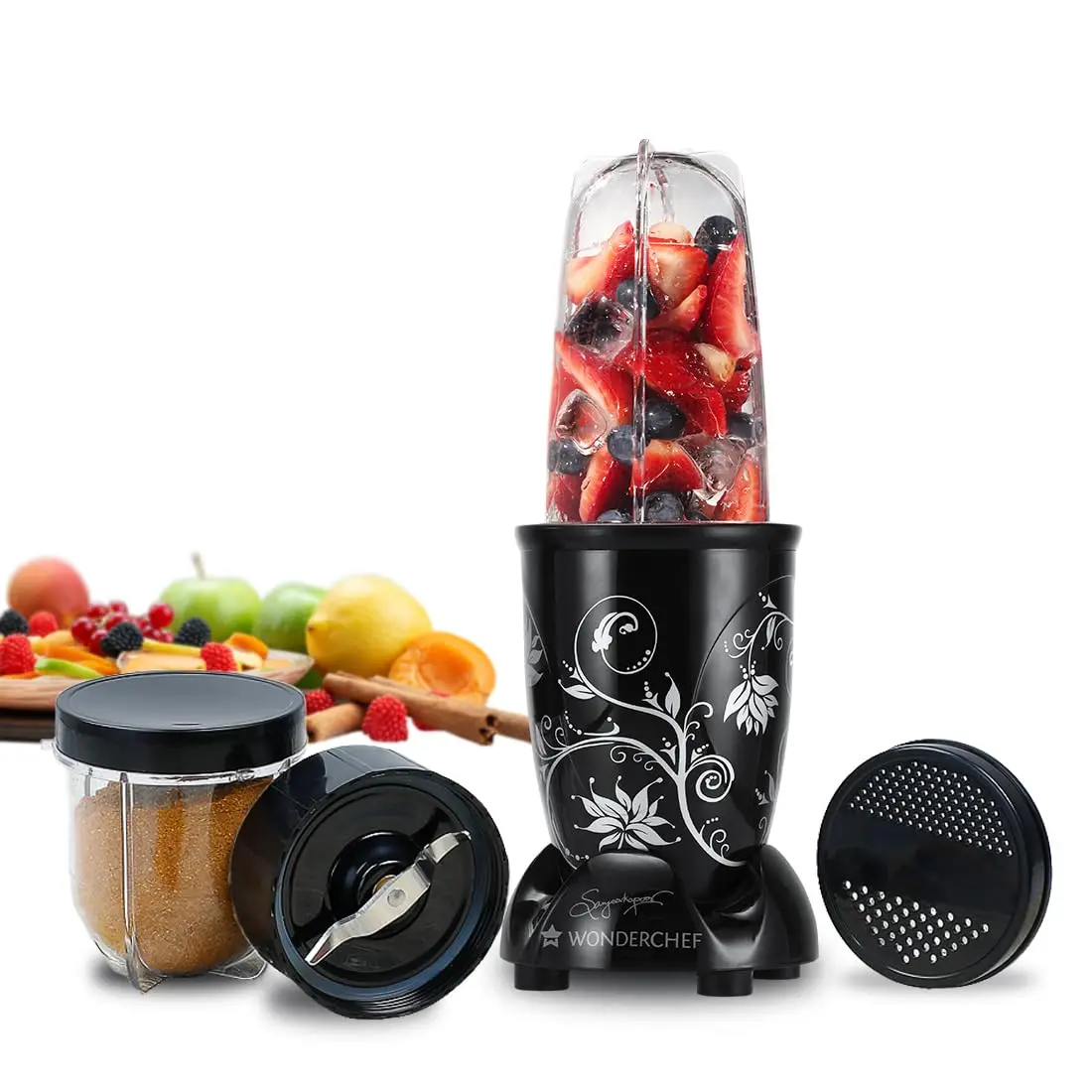 Wonderchef Nutri-Blend Full Copper Motor Mixer Grinder with 400 Watts, 22000 RPM, Stainless Vijay Sales sale
