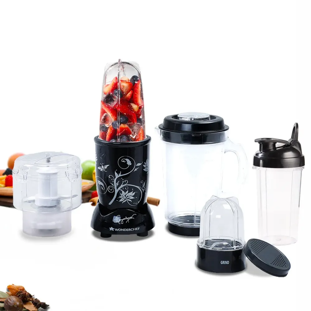 Wonderchef Nutri-Blend 500W Mixer Grinder | 4 Jars | Blender, Chopper & Juicer | Hands-Free Vijay Sales sale