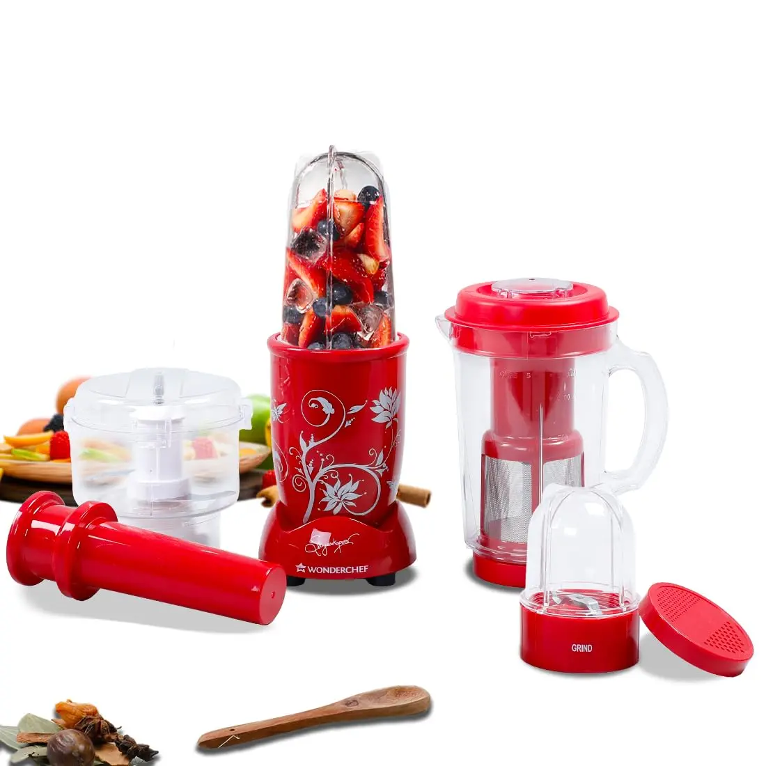 Wonderchef Nutri Blend 4 Jars Mixer, Grinder, Blender With Transparent & Unbreakable Jars, 4 Vijay Sales sale