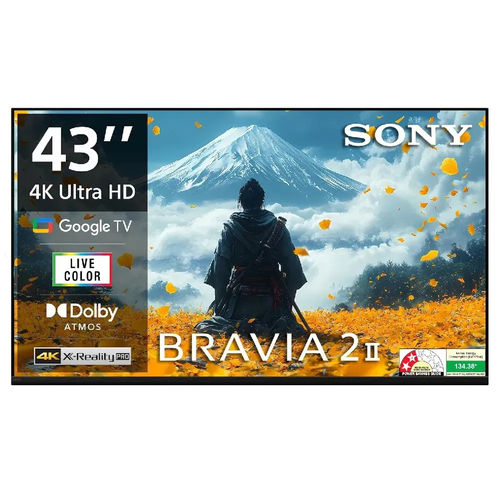 Sony BRAVIA 2M2 Series 108 cm (43 Inch) 4K Ultra HD LED Google TV - 4K Processor X1, HDR10/HLG, Dolb Vijay Sales sale