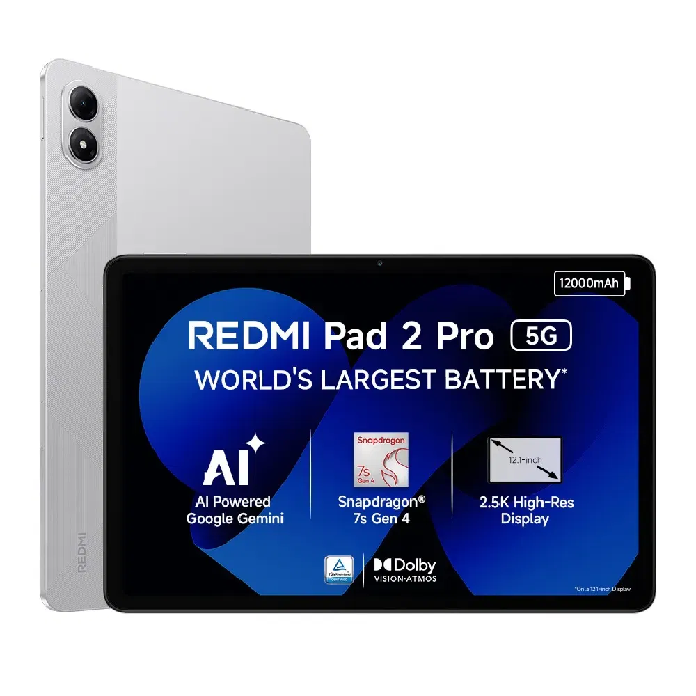 Redmi Pad 2 Pro 5G Tab 12.1 Inch (30.73 cm) 2.5K crystal-clear Display/ Xiaomi HyperOS 2/ 8GB RAM + 256GB Stor Vijay Sales sale