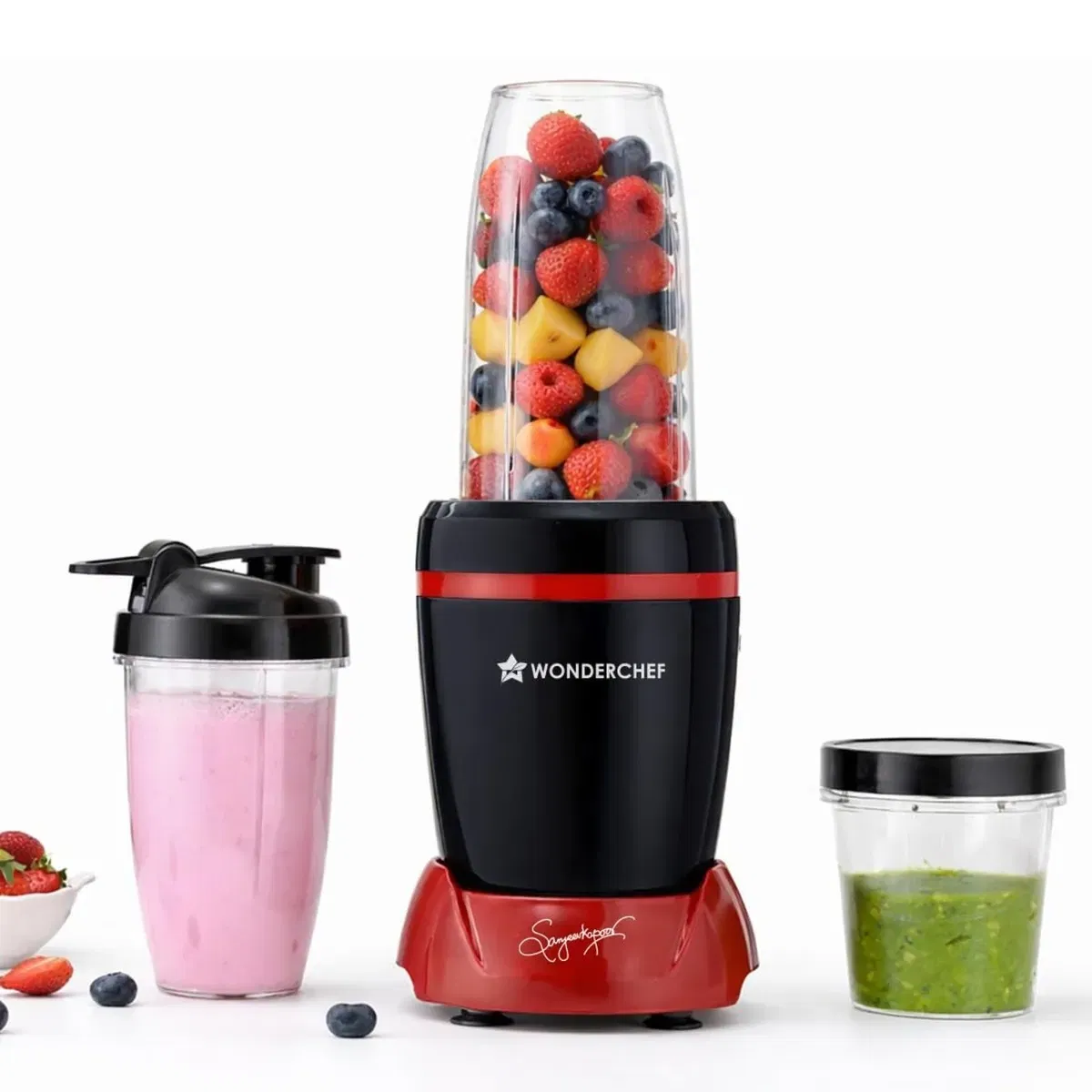 Wonderchef Nutri-Blend Turbo Mixer Grinder 750W Power 3 Jars Stainless Steel Blades Compact Design 2 Vijay Sales sale