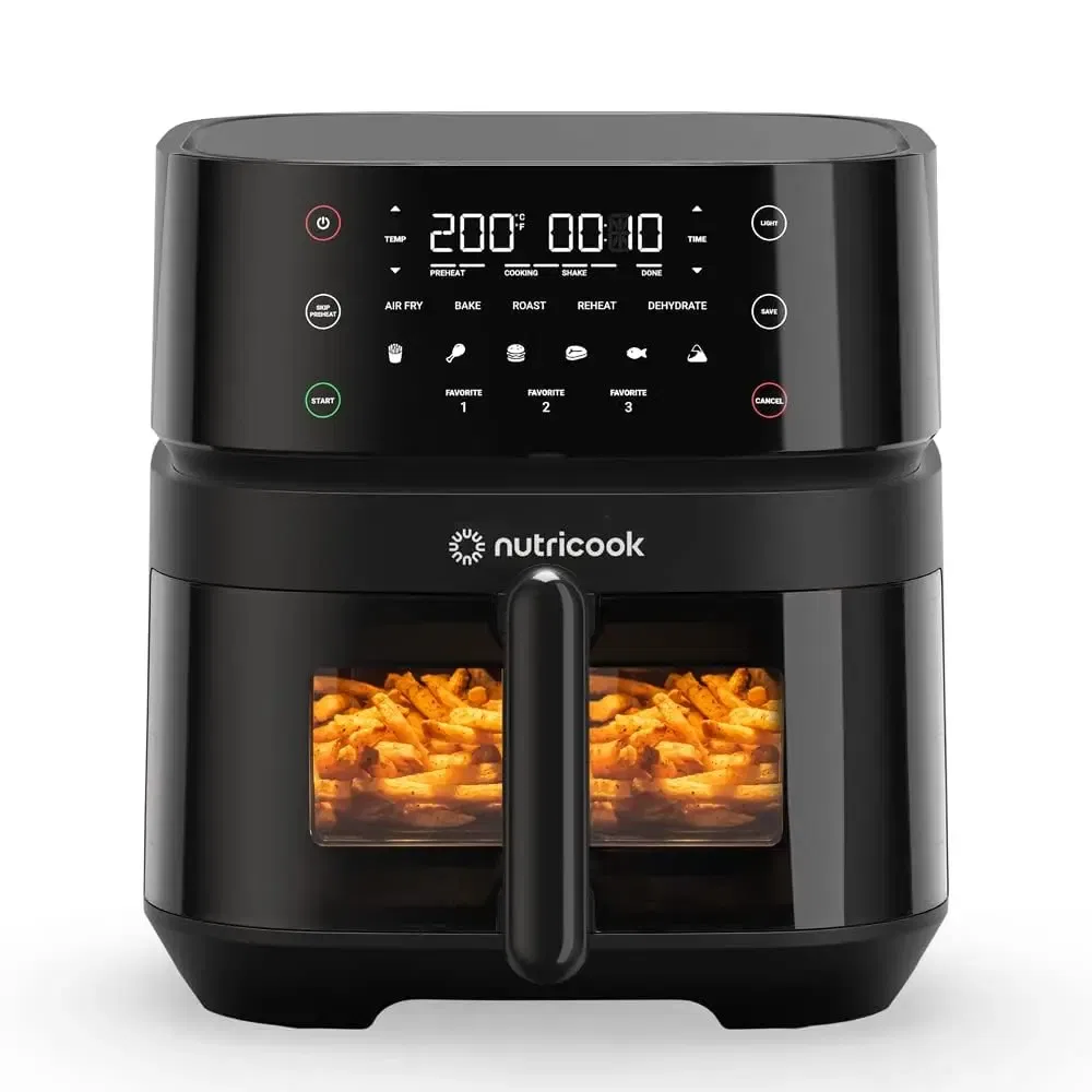 Nutricook Air Fryer 5.7 Litres Vision 11 One-Touch Programs Clear Window & Internal Light Favorite B Vijay Sales sale